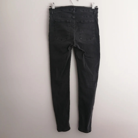 Acne Studios Skin 5 Skinny Jeans in "Used Black" Ankle Crop 26 (2) - Picture 4 of 16
